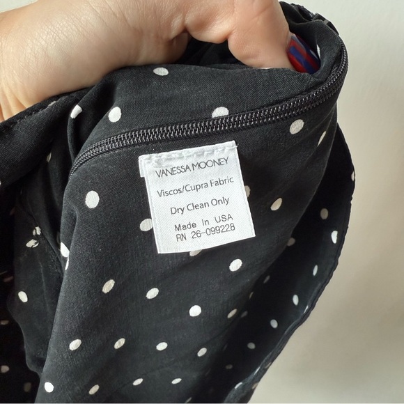 Vanessa Mooney Heather Black & White Polka Dot Bustier Crop Top M - Picture 5 of 5